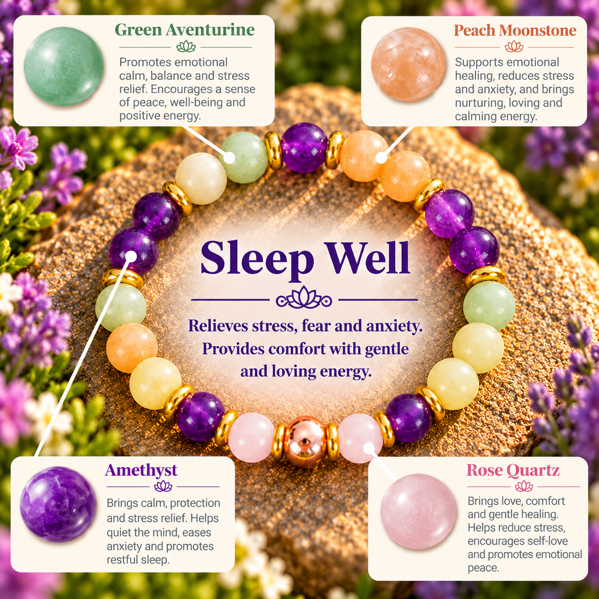 Sleep Well – Natural Stone Beaded Bracelet