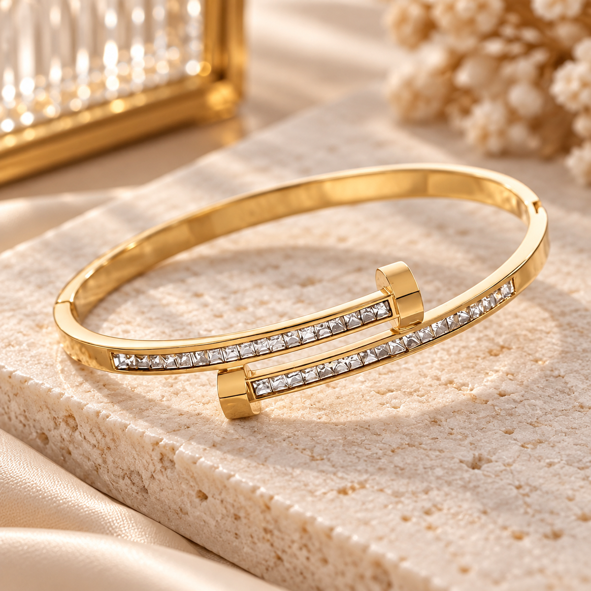 Rhinestone Nail Bangle