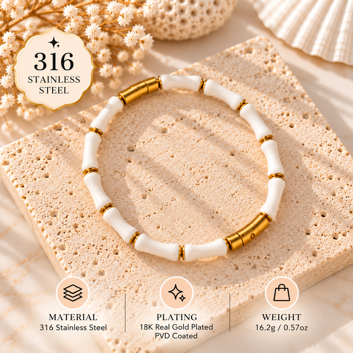 Colorful Enamel Bamboo Tube Bangle