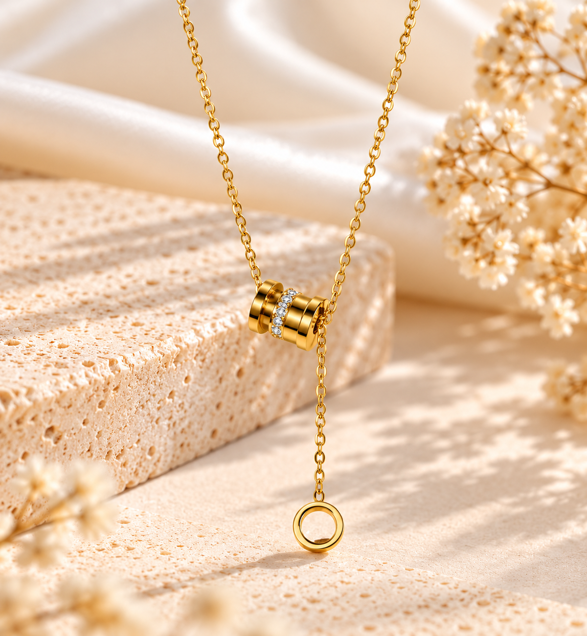 Celeste Sparkle Lariat Necklace – Gold & Silver