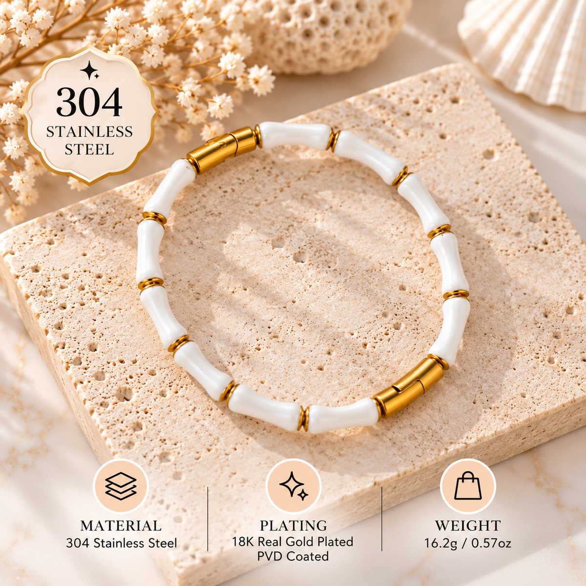 Colorful Enamel Bamboo Tube Bangle