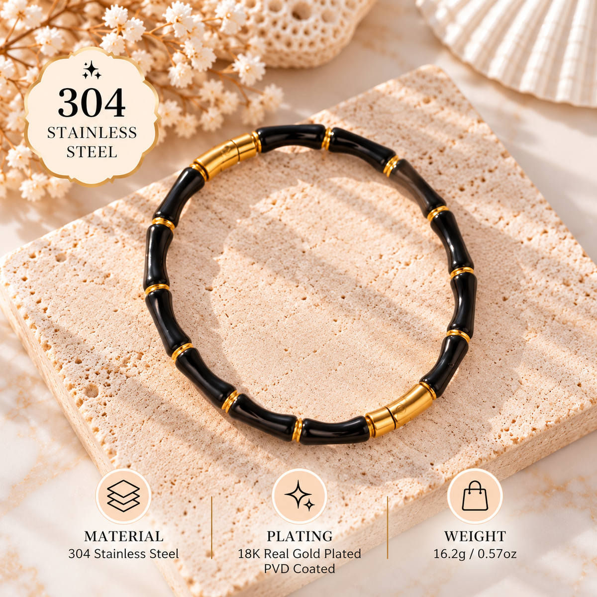 Colorful Enamel Bamboo Tube Bangle