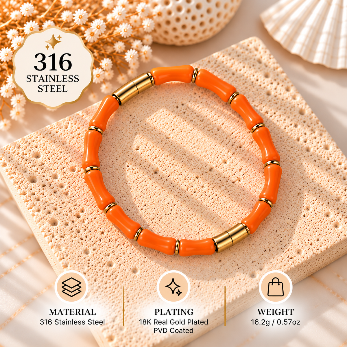 Colorful Enamel Bamboo Tube Bangle