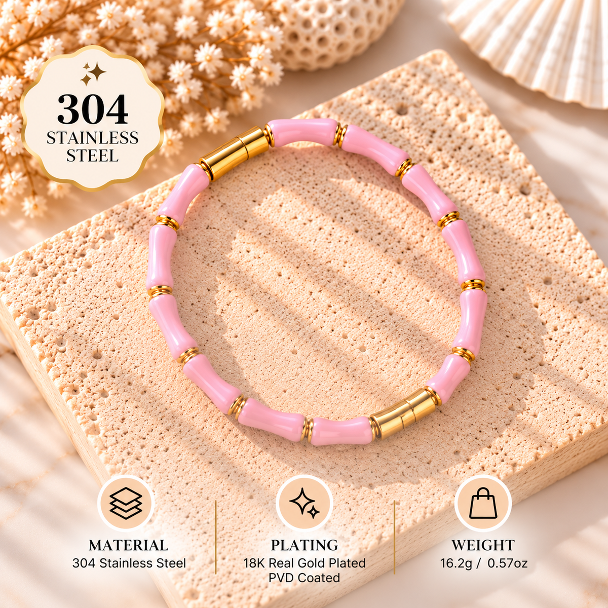 Colorful Enamel Bamboo Tube Bangle
