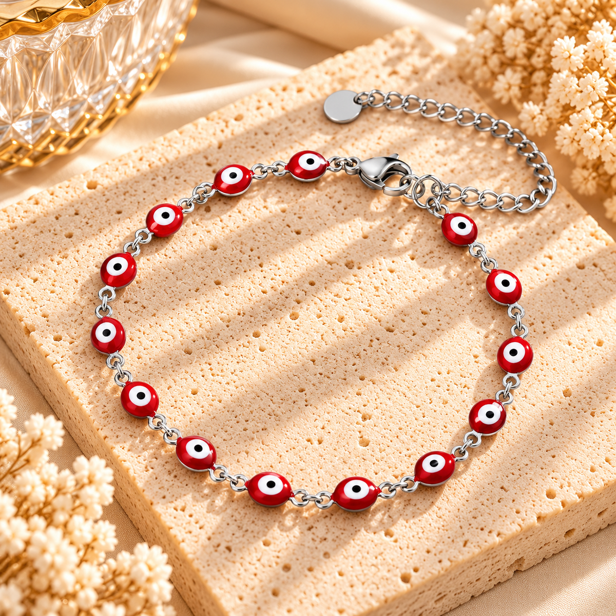 Silver Evil Eye Charm Bracelet – Choose Your Style