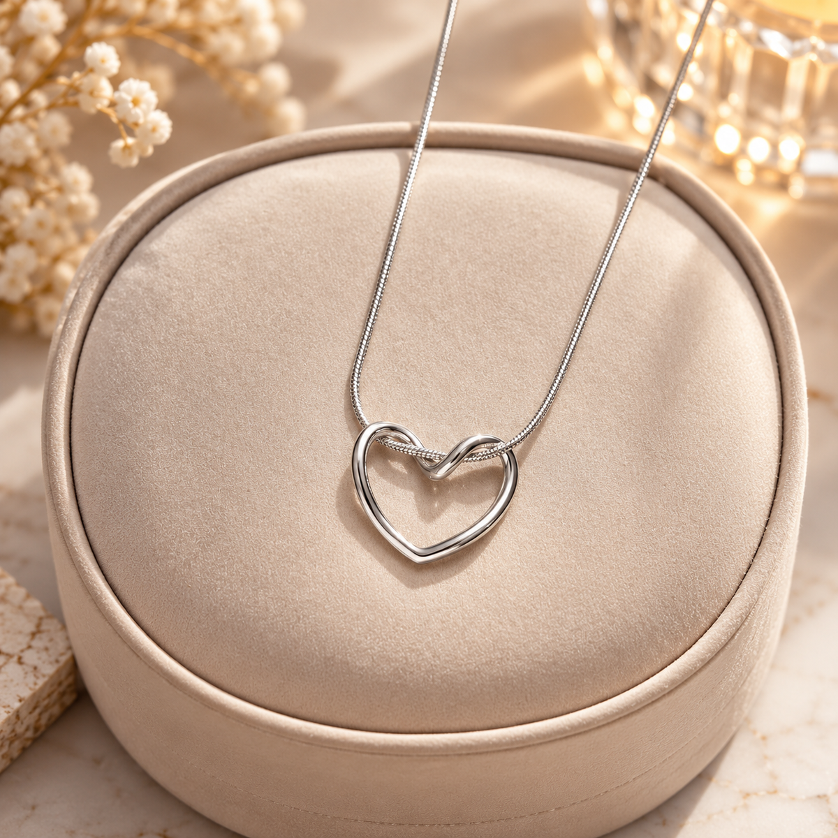 Timeless Love Heart Pendant Necklace – Gold & Silver