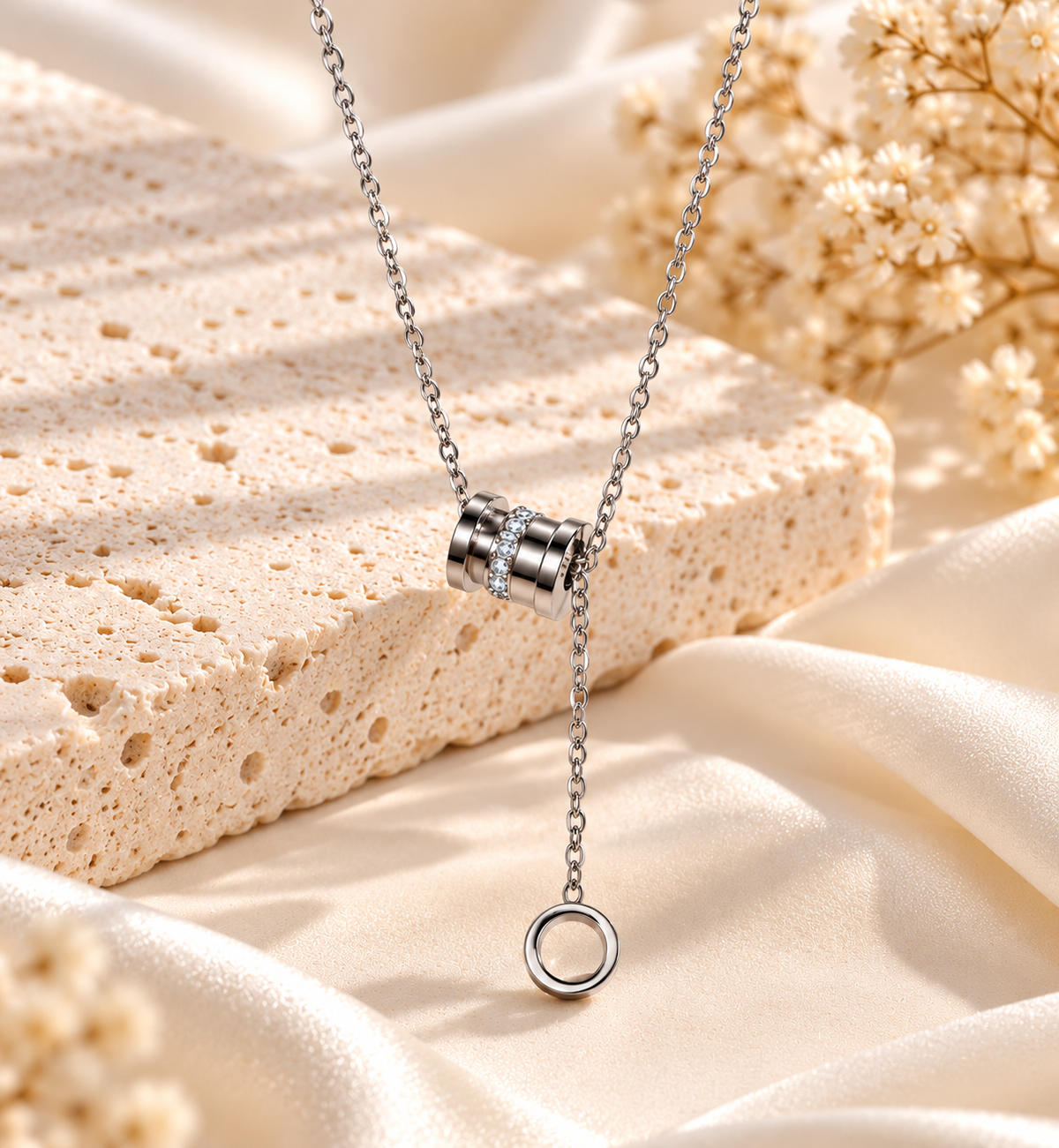 Celeste Sparkle Lariat Necklace – Gold & Silver