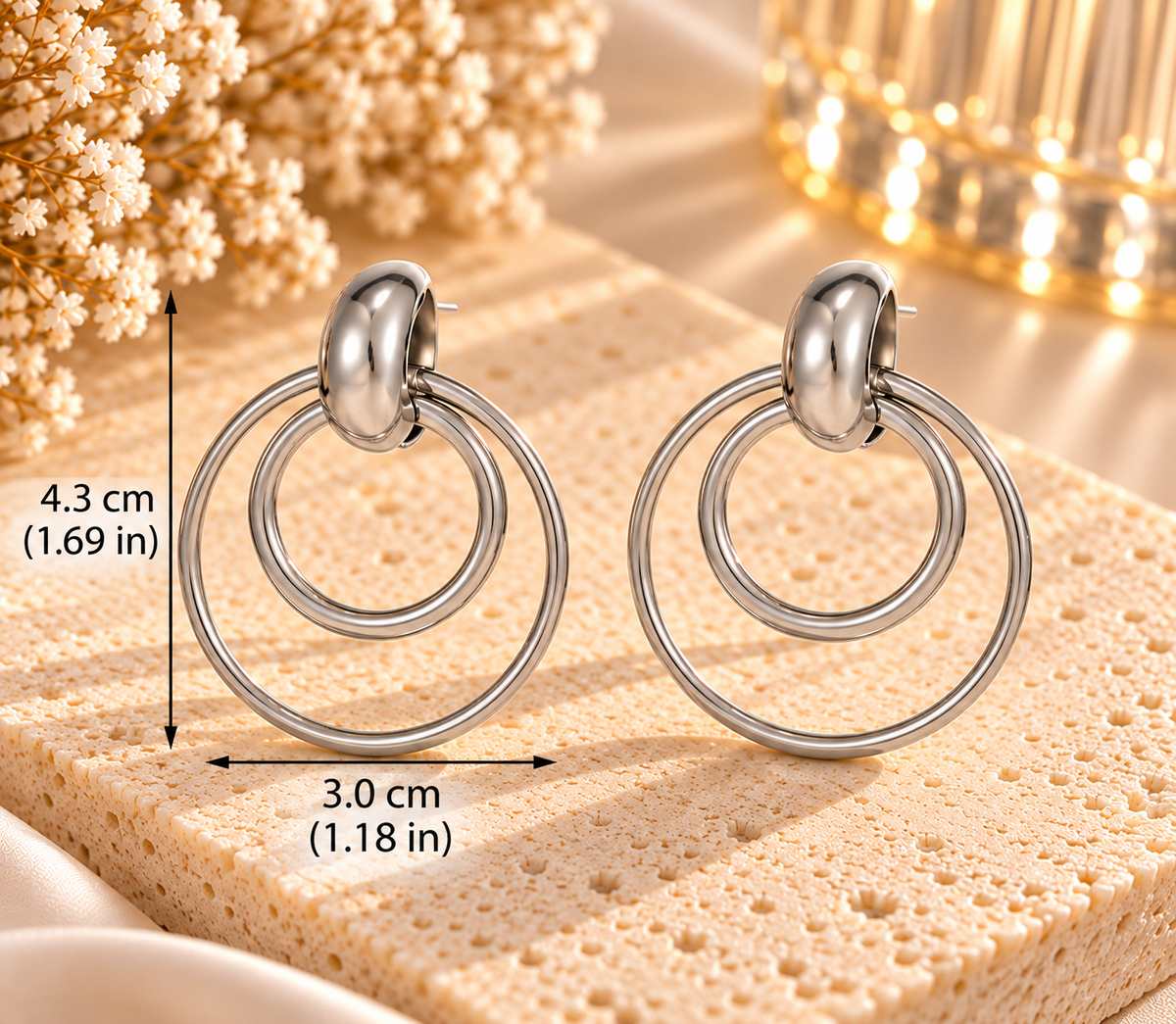 Sculpted Twist Double Hoop Earrings