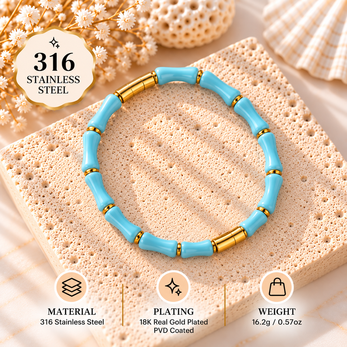 Colorful Enamel Bamboo Tube Bangle