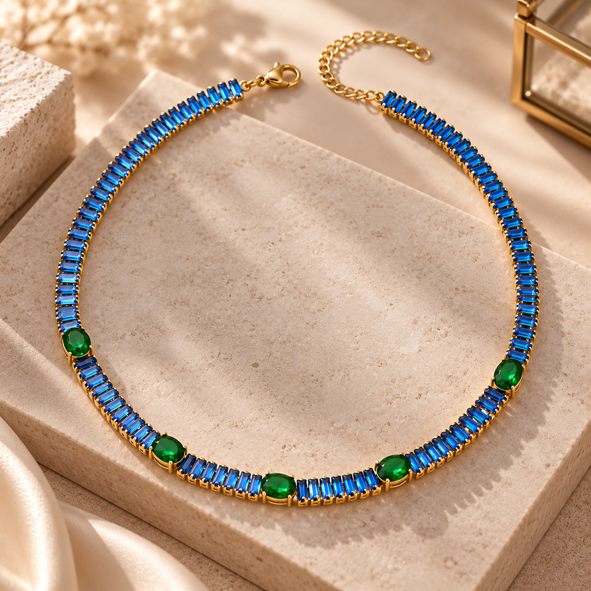 Colorful Crystal Pendant Necklace