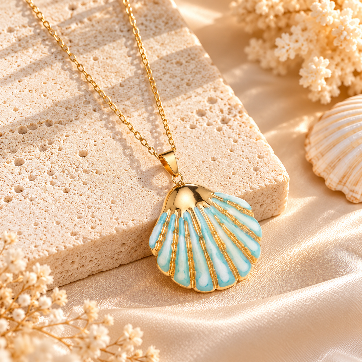 Colorful Coastal Pendant Necklace