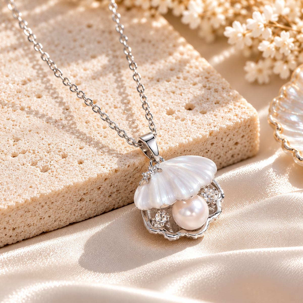 Colorful Seashell Pendant Necklace